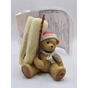 Cherished Teddies Catchin The Holiday Spirit Bear Figurine 176095 Enesco W/Cert